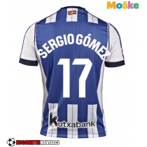 Moške Nogometnih dresov Real Sociedad Sergio Gomez #17 Domači 2025-26 Kratki rokavi